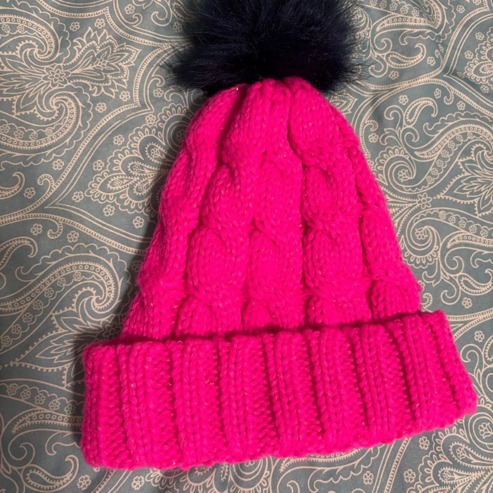 Hot pink winter hat or boggin